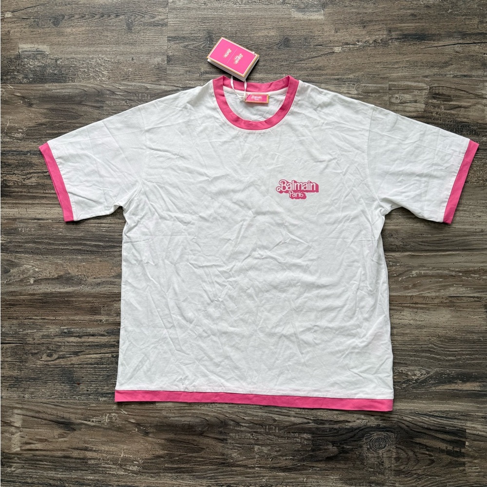 NWT - Balmain x Barbie Logo Ringer T-Shirt